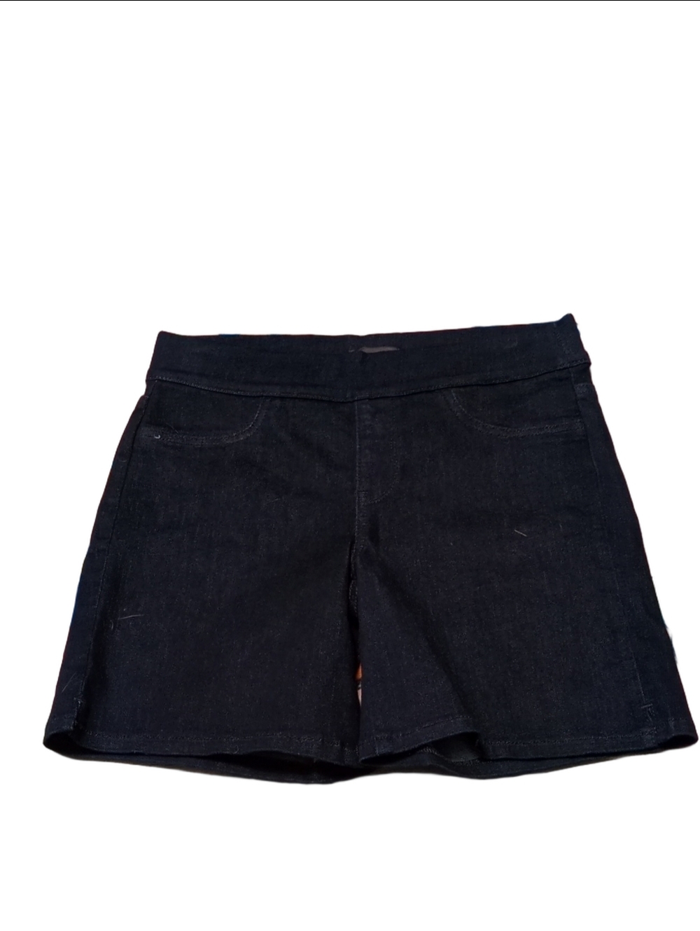 Nydj Cadman Side Slit Midi Denim Pull On Shorts Size 4